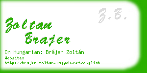zoltan brajer business card
