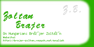 zoltan brajer business card